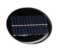 KUIDAMOS Panneau Solaire Rond de 0,8 W, Panneau de Charge Solaire Durable pour Projets de Bricolage, Lumineux 6 V pour Petites Maisons et Projets Scientifiques