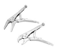 KUIDAMOS Pince de Verrouillage pour étau de Verrouillage, Ensemble de Pinces de à Mâchoire Droite à Bouche Rectifiée Durable pour le Travail Mécanique, Acier à Haute Teneur en Carbone, 2 Pièces pour