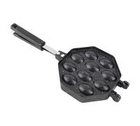 KUIDAMOS Poêle à Gaufres à Bulles en Alliage D'aluminium de qualité Commerciale, Poignée Antiadhésive, Gaufrier aux œufs Polyvalent 5,9x14,8 Pouces