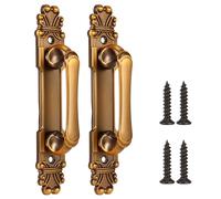 KUIDAMOS Poign¨¦e de Porte 2pcs, avec vis de Montage Poign¨¦es de Couleur en Laiton Antique pour Portes en Alliage d'aluminium Portes de Balcon, Portes coulissantes, Portes en Bois