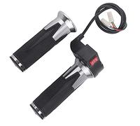 KUIDAMOS Poignée D'accélérateur Universelle à Trois Vitesses pour Vélos électriques, Poignée de Guidon à Réglage Fluide pour Scooters 22 Mm Argent Noir 1 Paire