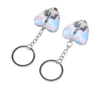 KUIDAMOS Porte-clés avec Cadre en Acrylique en Forme de Cœur, Accessoires Décoratifs Double Face pour les Occasions Festives ou un Usage Quotidien, 2 Pièces pour les Réunions de Fête