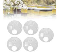 KUIDAMOS Porte pour Nids D'abeilles, 5 Pièces, Portes de Ruche en Acier Inoxydable avec Plusieurs Modes D'accès pour Outils D'apiculture et Fermes, 12.5cm, Argent