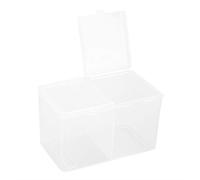 KUIDAMOS Porte-tampons en Coton, Récipient en Plastique Transparent pour Vernis à Ongles, Boîte de Rangement de Poudre à Paillettes, Conception de Séparation, Organisateur de Maquillage pour