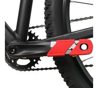 KUIDAMOS Protecteur de Manivelle de Vélo, Manchon de Bras Résistant aux Chocs, pour les Amateurs de Cyclisme, 4 Pièces de Protection de Manivelle en Silicone pour la Plupart des Vélos, (Rouge) (Rouge)