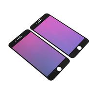 KUIDAMOS Protecteur D'écran Anti-regard, 2 Pièces en Verre trempé de Couleur Dégradée pour 7 Plus 8 Plus avec Filtre de Lumière Bleue et dureté 9D