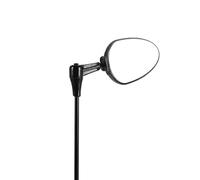 KUIDAMOS Rétroviseur de sécurité pour Vélo, Casque de Montagne de Route Réglable avec Vue Dégagée pour la Plupart des Cyclistes, ABS Noir 8,7" pour Les Cyclistes