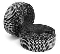 KUIDAMOS Ruban de Guidon de Vélo Antidérapant, Absorbant les Chocs, Enveloppe de Poignée de Vélo pour de Route, élastique Léger et Imperméable, 1 Paire pour Cyclistes (Noir Blanc)