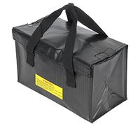 KUIDAMOS Sac de Rangement de Batterie Lipo Antidéflagrant Ignifuge RC Quadcopter Batterie Sac de sécurité pour Atelier Protection de la Maison Noir 10.2x5.1x6.1in pour Diverses Batteries D'avions RC