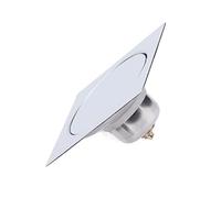 KUIDAMOS Siphon de Sol à Pédale en Acier Inoxydable, avec Désodorisation, pour Salle de Bain et Cuisine, 10x10cm, Conception Antidérapante