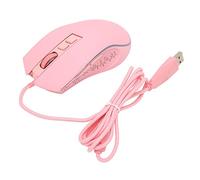KUIDAMOS Souris de Jeu USB 2.0 RVB Rétroéclairée, Design Ergonomique, Capteur Optique, Souris D'ordinateur Portable pour Jeu, Bureau, Maison, 4 DPI Réglables, D'ordinateur pour Joueur sur PC (Rose)