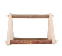 KUIDAMOS Support de Perchoir en Bois pour Perroquets, Grand Support en Bois Non Toxique pour Perroquets de Petite et Moyenne Taille, avec Vis, 21,6 X 16,5 X 14 Cm, 2 Planches de, 3 Bâtons en,