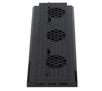 KUIDAMOS Support de Refroidissement Vertical pour Console de Jeu avec 3 Ventilateurs de Refroidissement, 3 Ports USB et Barre Lumineuse Décorative pour One X, évite la Surchauffe, Contrôleurs de