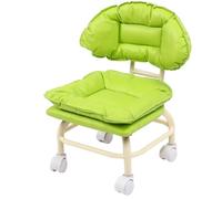 KUIDAMOS Tabouret Roulant Ergonomique étanche avec roulettes et Support Dorsal, Chaise Pivotante Miniature pour Bureau à Domicile et Salons