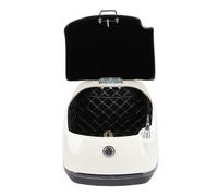 KUIDAMOS Valise Arrière de Moto Rétro étanche 38 L avec Serrure et clé pour Vélos électriques, Scooters, Design élégant adapté à la Plupart des Modèles (Blanc + Noir)