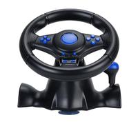 KUIDAMOS Volant de Course avec Pédales et Palettes Simulateur de Volant PC Retour de Vibration de Rotation USB à 180 ° - Retour Réaliste pour une Expérience de Course Passionnante