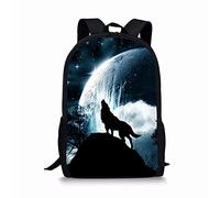 KUIFORTI Animal Wolf School Sac À Dos Garçons Filles, Enfants Sac D'école, Ordinateur Portable Bookbags En Plein Air Voyage Camping Sac À Dos Casual Daypack