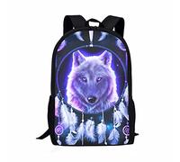 KUIFORTI enfants sacs à dos Animal loup école sac à dos pour la maternelle élémentaire décontracté sac à dos quotidien, garçons filles sacs d'école