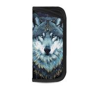 KUIFORTI Étui à lunettes souple pour femmes et filles - Joli étui à lunettes de soleil, Loup animal 3D, S