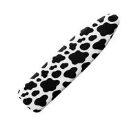 KUIFORTI Housse de planche à repasser avec motif vache noire et blanche, housse de protection pliable extra résistante et épaisse, nappe de rechange pour table à repasser, taille complète