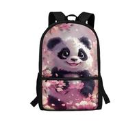 KUIFORTI Sac à dos d'école pour enfants de 5 à 15 ans, grand sac à dos décontracté pour école primaire, Panda mignon rose, taille unique