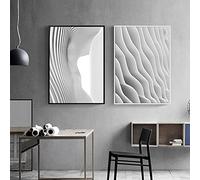 Kuingbhn Moderne nordique minimaliste Alphabet abstrait ombre décorative peinture murale maison impression toile affiche décoration de la maison-50x70cmx2pcs pas de cadre