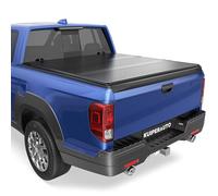 KUIPERAUTO FRP Housse rigide à trois plis pour tonneau de camion Fleetside compatible avec Honda Ridgeline 2017-2025, 1,5 m sur le dessus, 162,6 cm (sans boîte RAM)