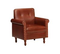 vidaXL Chaise cabriolet en cuir véritable Marron
