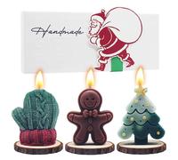 KUIRUNRX® Bougie Noel Parfumée, Coffret Cadeau Bougie Parfumée de Noël, 3 Pièces D'Aromathérapie en Cire Parfumée pour Noël Décoration, L'aromathérapie, La Saint-Valentin
