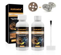 KUIRUNRX® Convertisseur de Rouille, Convertisseurs de Ouille et Apprêt, Rouille 2 en 1, Pénètre la Rouille et Bloque sa Proliferation, Convient à diverses Surfaces Métalliques (50ml*2)