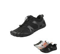 Kuisoe Air Fit Walk Expert Max Chaussures pieds nus pour homme et femme - Chaussures de course Zero-Drop - Chaussures de randonnée pour le fitness et l'extérieur, Noir , 40 EU