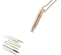 Kuisoe Collier respiratoire - Aide à la relaxation avec Lovetuner 528 Hz - Chaîne en acier inoxydable avec sifflet comme agent anxiolytique pour la méditation et la pleine conscience - Parfait pour le