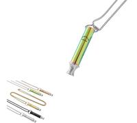 Kuisoe Collier respiratoire et collier de relaxation - Aide à la relaxation avec lovet 528 Hz - Chaîne en acier inoxydable avec sifflet comme anxiolytique pour la méditation et la pleine conscience, 1