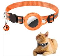 Kuisoe GPS Chat Collar for Cats and Dogs Waterproof and Reflective Anti-One IPX7 Waterproof Tracking Collar Adjustable with Reflective Strips (Orange)