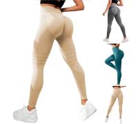 Kuisoe Legging Leonie and Co-Legging 3D Anti Cellulite Femme-Cellulite Design,Mit Kompression,Push Up,Shapes Your Silhouette (Écru,M)