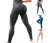 Kuisoe Legging Leonie and Co-Legging 3D Anti Cellulite Femme-Cellulite Design,Mit Kompression,Push Up,Shapes Your Silhouette (Gris2,S)