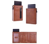 Kuisoe Maison Corval Wallet 2.0 Men's Compact Wallet (Brun) | Portefeuille Homme compact, protection RFID, accès rapide aux cartes, poche zippée, parfait pour voyage et quotidien