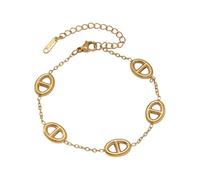 Kuisoe Navy Mesh Necklace and Bracelet- Pig Nose-Personalised Women's Necklace-Birthday Gift- Woman Girl - Fine Chain - Y Chain - Double Navy (bracelet)