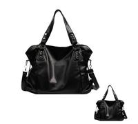 Kuisoe Sac en cuir universel pour femme - Grande capacité - Sac à bandoulière et sac à main 3 en 1 pour le bureau et le shopping, Noir