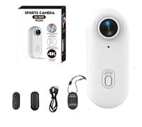 Kuisoe Skypro Camera 4K Mini Action, Multifunctional Accessory Set Suitable for Travel/Animal/Sports Photography (White-32G Memory Card)