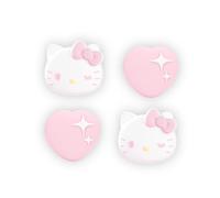 Kuitmor Capuchons de Joystick pour Switch 2, Embouts de Manette en Silicone Souple, Protection antidérapante avec Motifs Kawaii en 3D, Accessoire pour Switch 2025, Lot de 4 (Hello Kitty Rose)