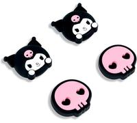 Kuitmor Capuchons de Joystick pour Switch/OLED/Lite, Embouts de Manette en Silicone Souple, Protection Antidérapante avec Motifs Kawaii en 3D, Accessoire pour Switch, Lot de 4 (Kuromi)