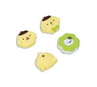 Kuitmor Capuchons de Joystick pour Switch/OLED/Lite, Embouts de Manette en Silicone Souple, Protection Antidérapante avec Motifs Kawaii en 3D, Accessoire pour Switch, Lot de 4 (Pompompurin)