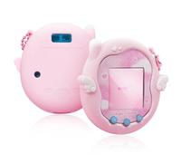 Kuitmor Coque en silicone pour Tamagotchi Uni, coque de protection intégrale avec autocollants décoratifs et breloque en acrylique - Rose