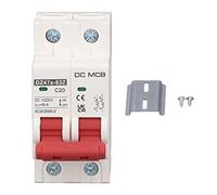 KUIU-Dz47S-63Z-2P 1000V 20A Dc Disjoncteur Solaire Avec Rail Din Miniature Disjoncteur 2P Puissance De Commutation 6000A 20A Boîtier Pa66 Disjoncteur Photovoltaïque Dc1000V