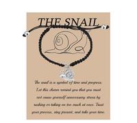 KUIYAI Bracelet fait main escargot pour homme et femme L'escargot est un symbole du temps et du progrès Cadeau pour les amateurs d'escargots, Métal