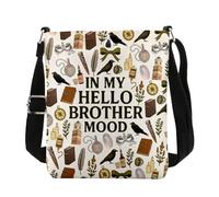 KUIYAI BrotherMoodUK Sac à bandoulière humoristique avec inscription « In My Hello Brother Mood »