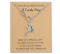 KUIYAI Cadeau en forme de grenouille porte-bonheur avec inscription « It Is A Lucky Frog To Help See You Through » (Lucky Frog CardUK)