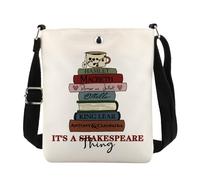 KUIYAI Cadeau inspiré de Shakespeare, sac à bandoulière Shakespeare Books pour les amateurs de livres, cadeau littéraire, marchandises livresques, Shakespeare Thingxkuk, SMALL