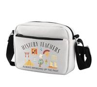 KUIYAI Cadeau sur le thème de l'histoire et des études sociales, marchandise, cadeau historien, sac à bandoulière pour enseignant, cadeau de fête des enseignants (alway bringing)